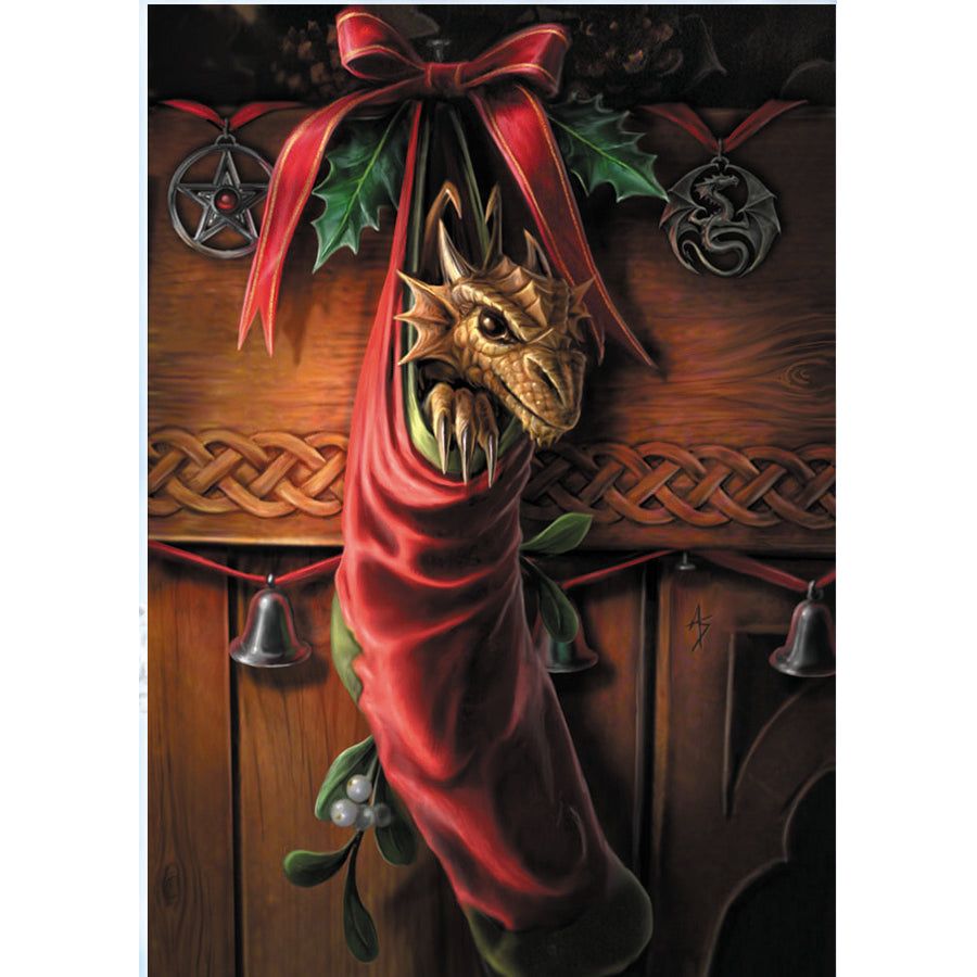 Magical Arrival Card Yule Card by Anne Stokes