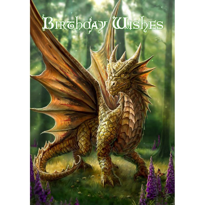 Friendly Dragon Card by Anne Stokes