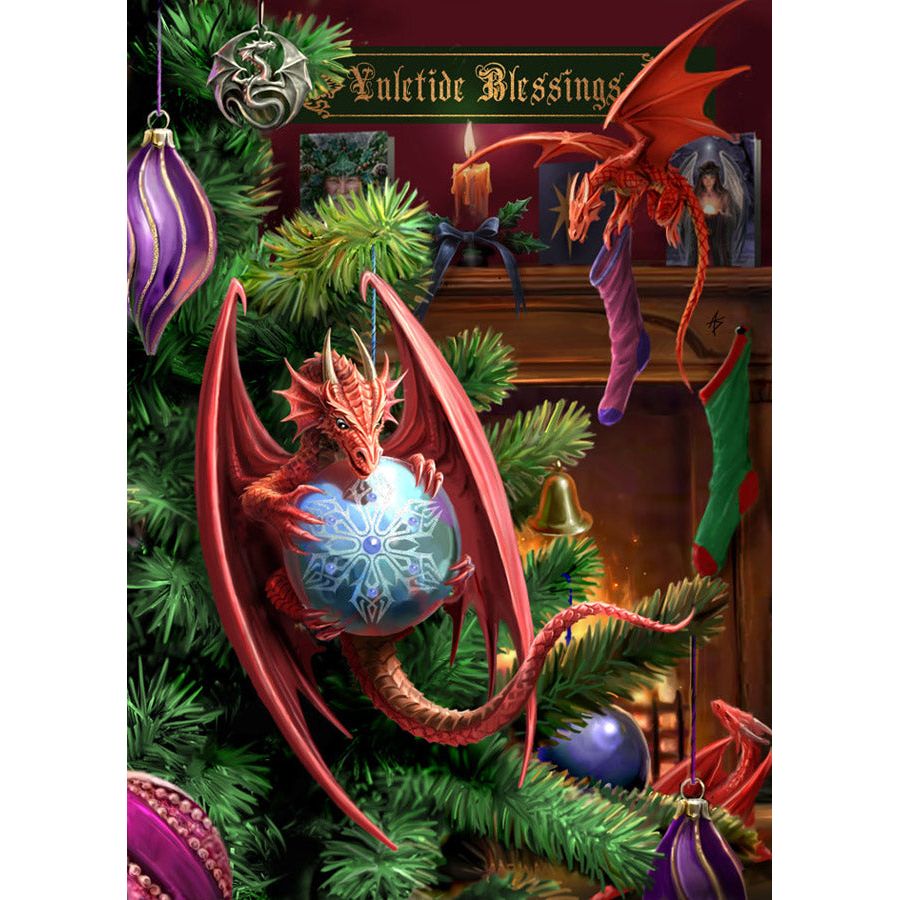 Little Helpers Card Yule Card by Anne Stokes