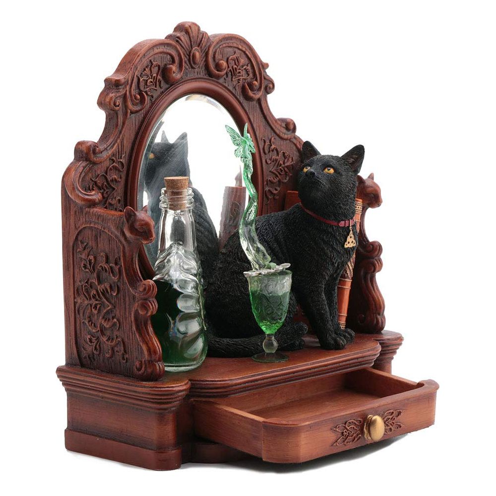 So Cool! Absinthe Black Cat Statue by Lisa Parker