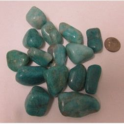 Amazonite, Tumbled and Polished, 1"