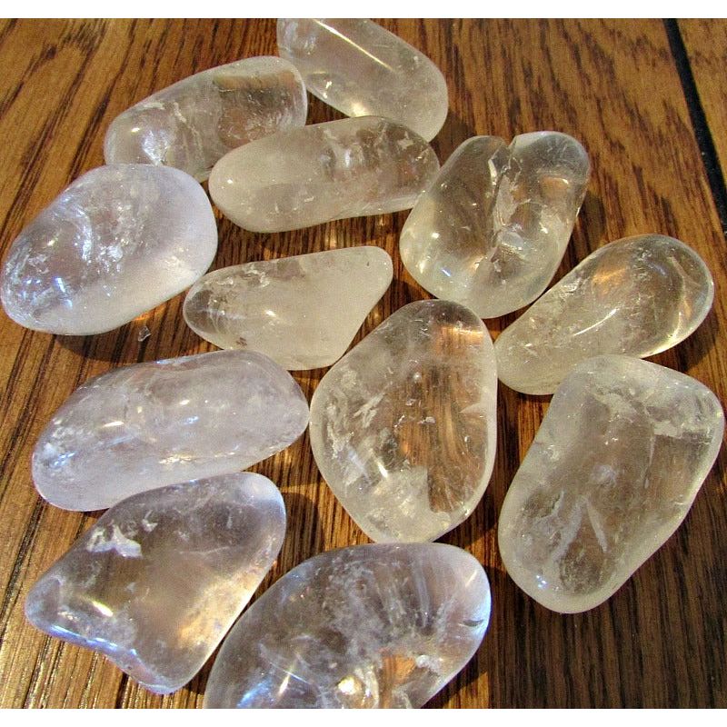 Quartz, Clear, Tumbled and polished 1"-1.5"