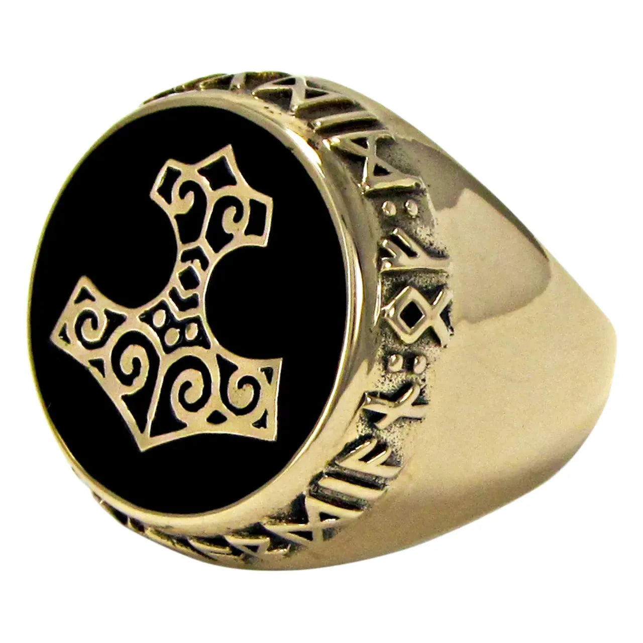 Large Bronze Thors Hammer Ring Sizes 5-15