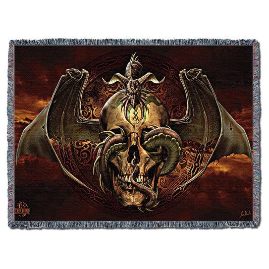 Dissent Dragon- Tom Wood  - Cotton Woven Blanket Throw