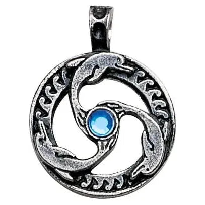 Dolphin Triskilian Pewter Pendant by Nordic Lights for Guidance and Inner Peace