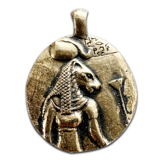 Goddess Sekhmet for Courage & Medicine Coin Necklace