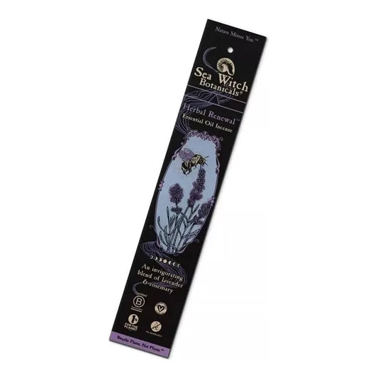 Sea Witch Botanical Incense Natural Herbal Renewal 20 Sticks Lavender Rosemary