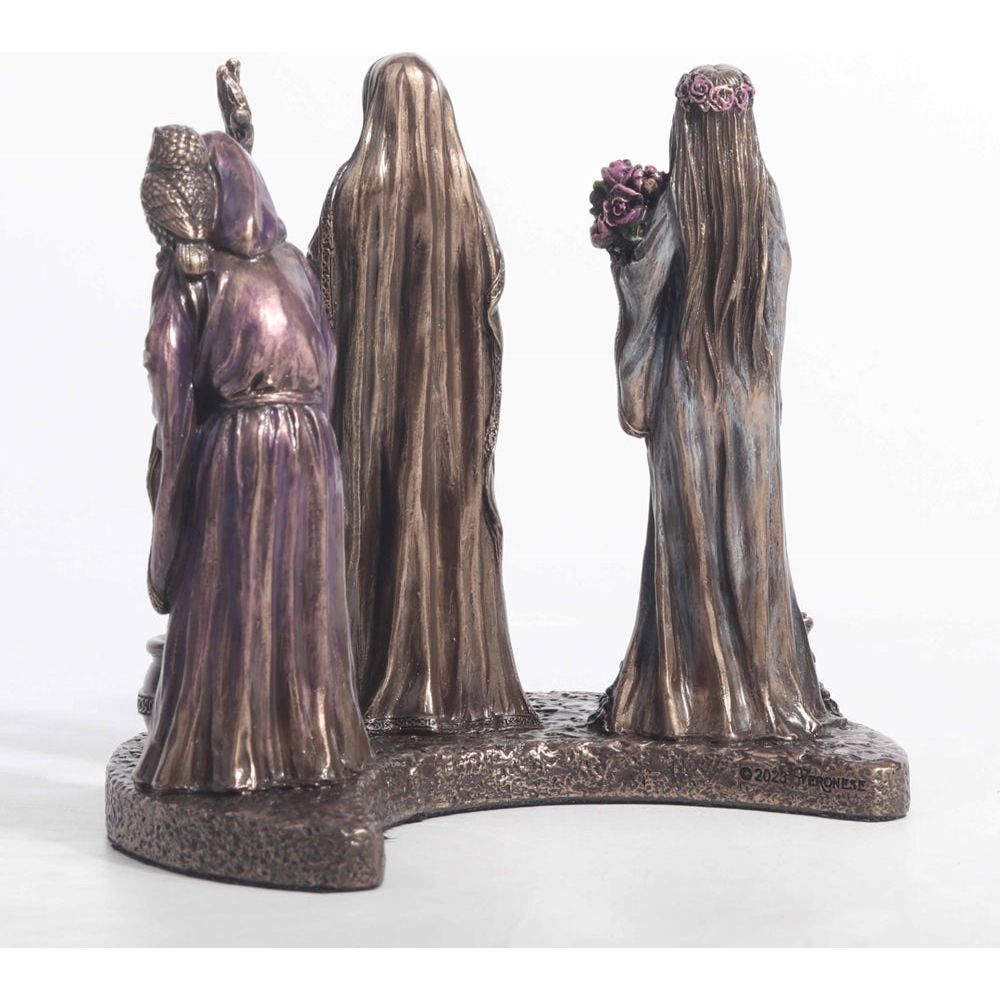 Bronze Finish Triple Goddess Mother Maiden Crone Statue