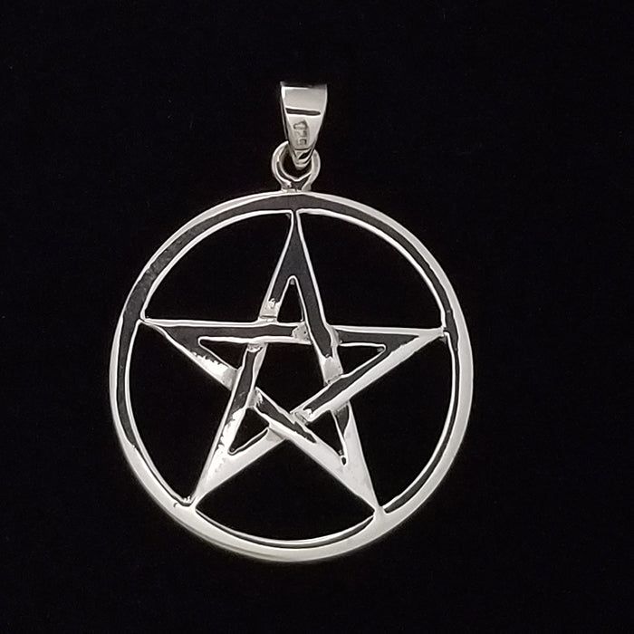 Sterling Silver Large Pentacle Pendant #2