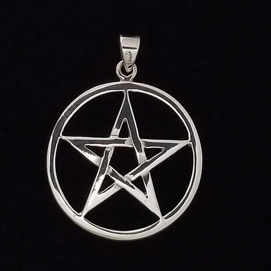 Sterling Silver Large Pentacle Pendant #2