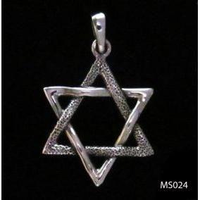Sterling Silver Fancy Star of David Pendant