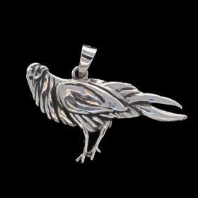 Sterling Silver Raven Pendant