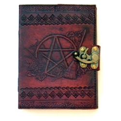 Pentagram Leather Embossed Journal by Sabrina the Ink Witch