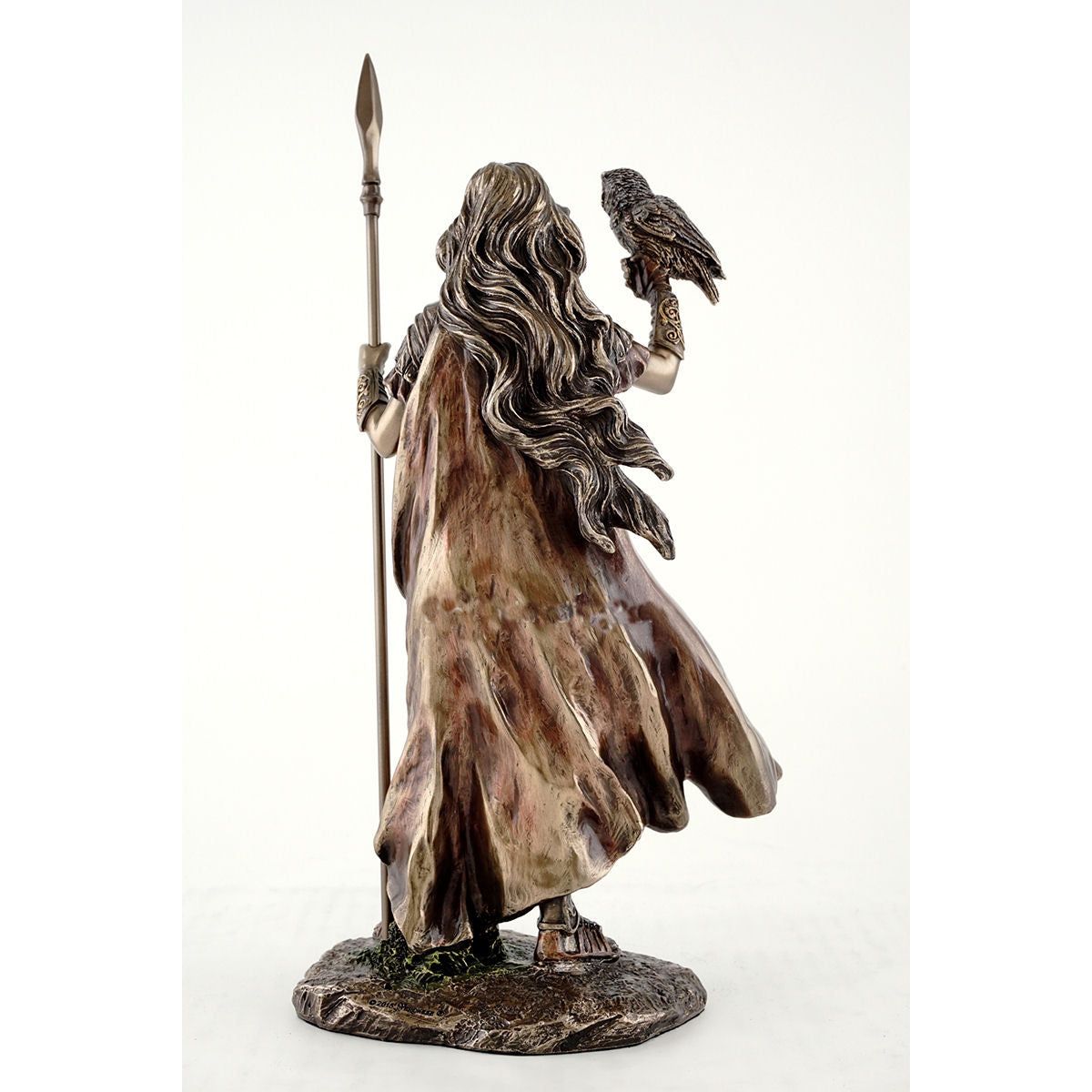 Bronze Athena w/ Owl - Goddess Of Wisdom And War Statue