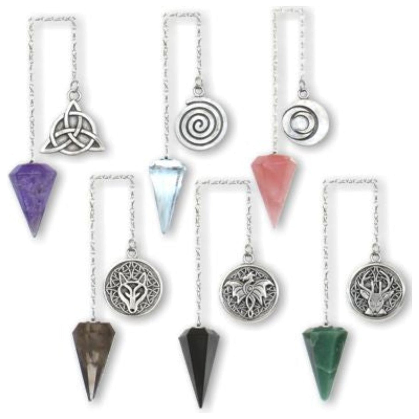 Celtic Pendulums with Natural Crystals