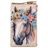 Stay Wild Horse Phone Cross Body Bag Purse Beaded Fair Trade