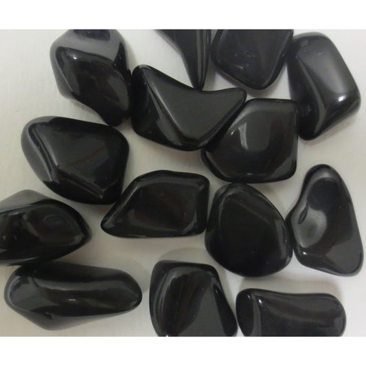 Obsidian, Black, Tumbled and Polished