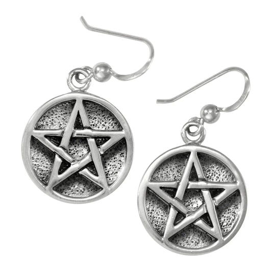 Sterling Silver Pentacle Earrings MM2