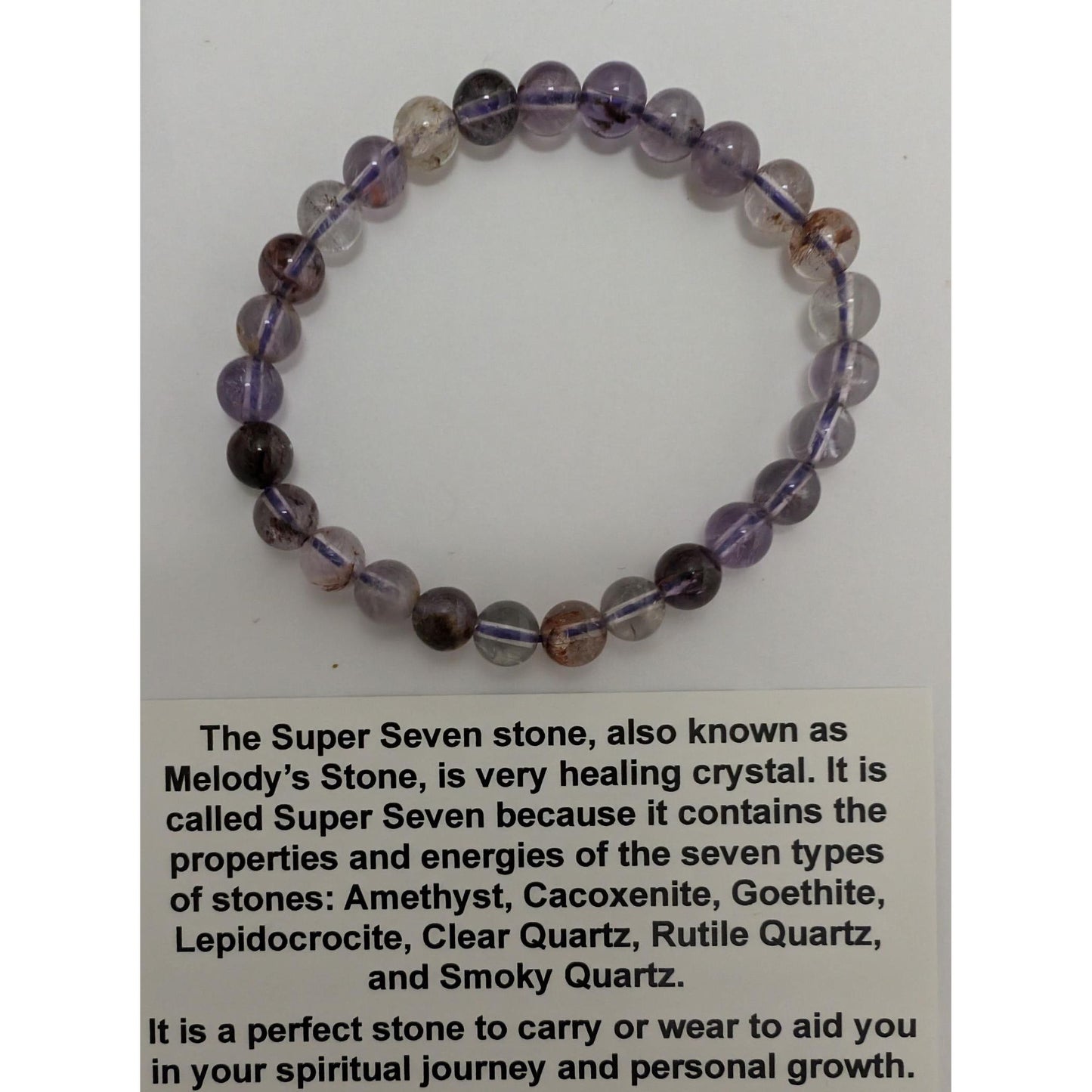 Super Seven 7 Melody's Stone for healing Beaded Crystal Stone Bracelet