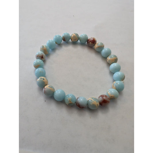 Aqua Terra Jasper Beaded Bracelet for emotional support