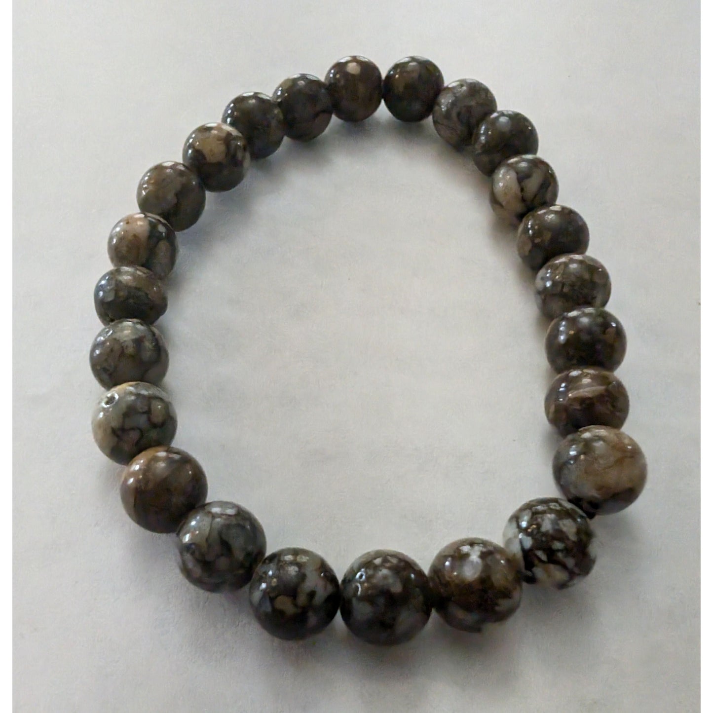 Chocolate Brown Opal Bracelet, for confident and grounding, 8mm Beaded