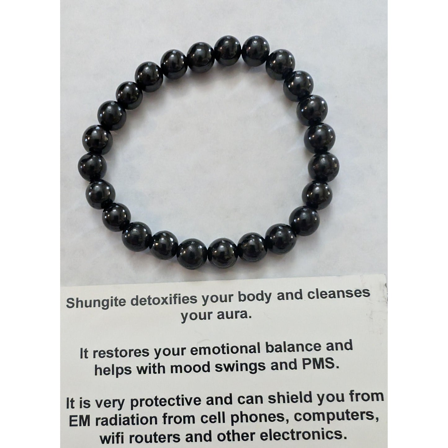 Shungite for Protection and mood swings Beaded Crystal Stone Bracelet