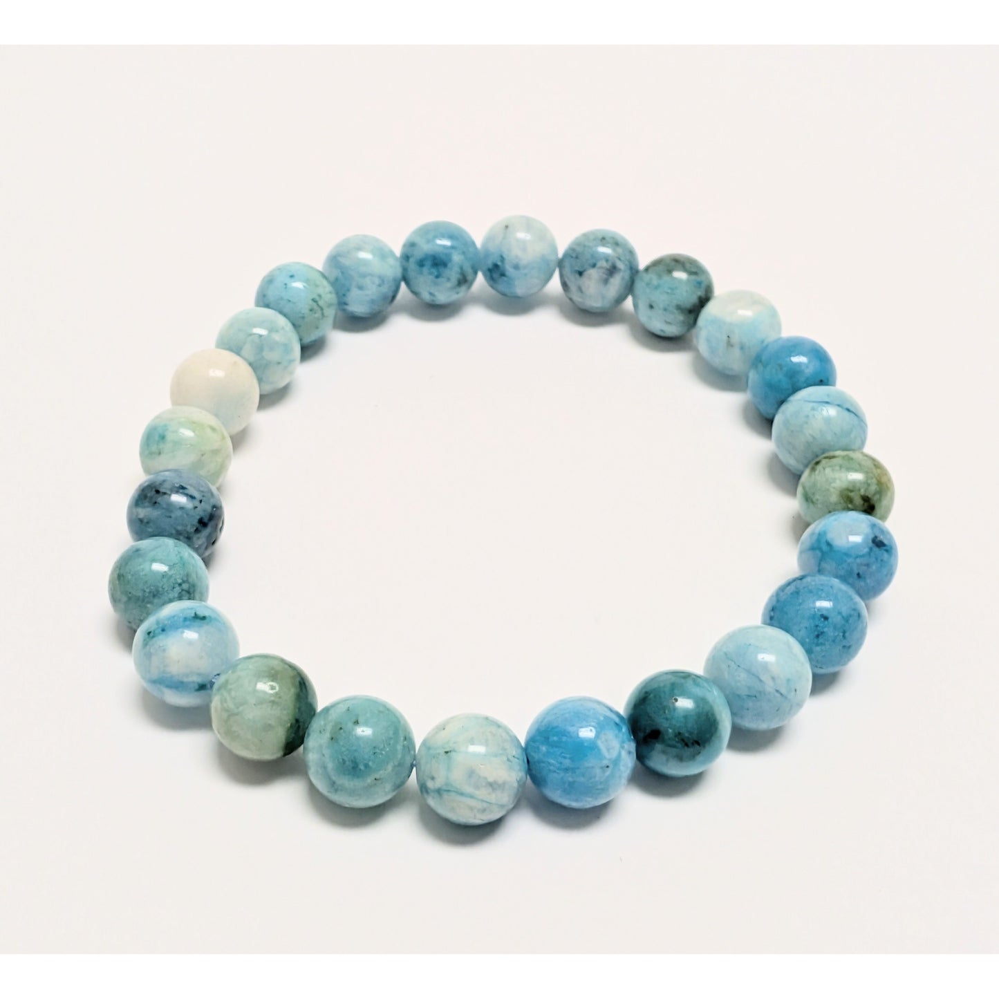 Hemimorphite Beaded Bracelet for empathy and communication