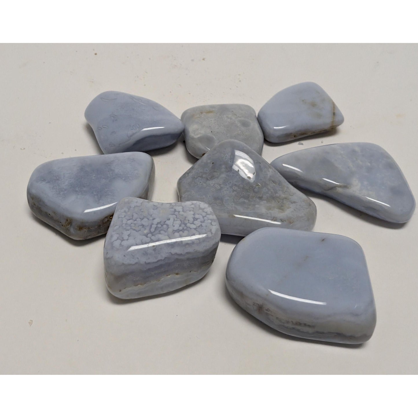 Blue Chalcedony for calming nerves and better communication