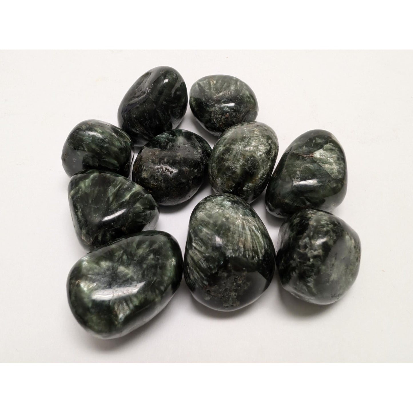 Seraphinite, .75"-1" tumbled and polished stones for Angelic Communication