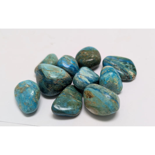 Peruvian Blue Opal, tumbled, 1"-1 1/2" for soothing and may help with ADHD