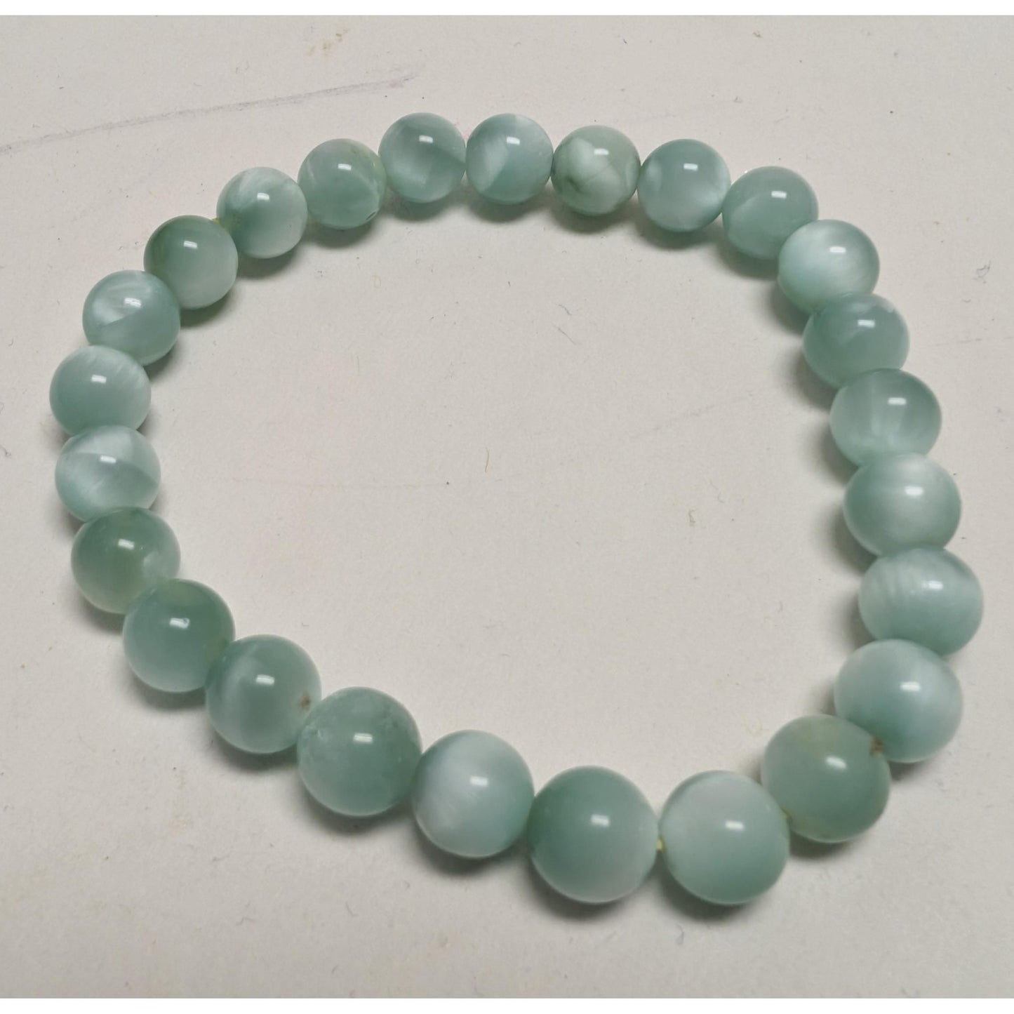 Green Moonstone-Garnierite Bracelet for Fertility and Abundance.