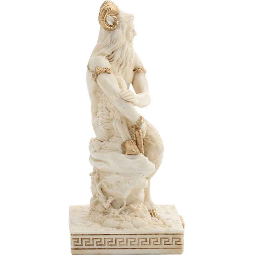 Ivory Gold Finish Pan Mini Statue Hand Painted 3 1/2"