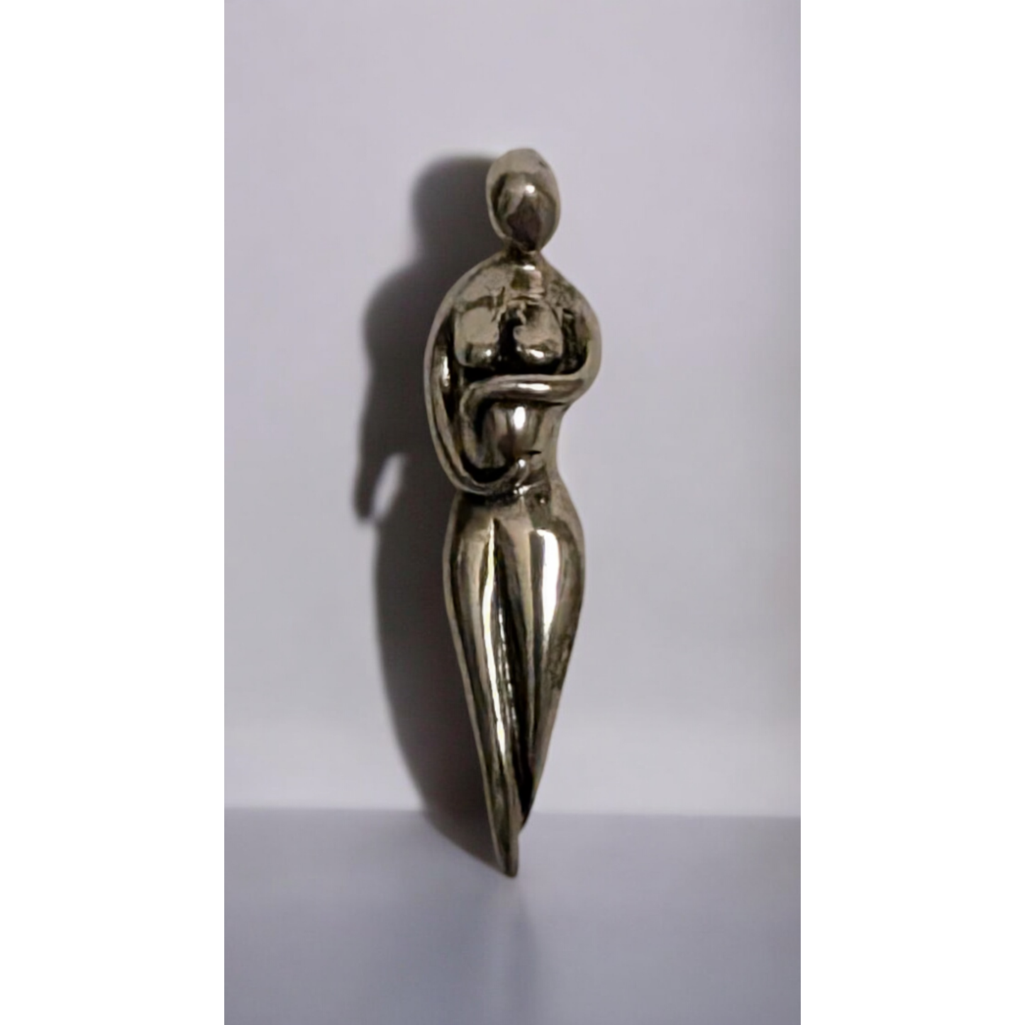 Silver Celebrate Expectancy Pregnant Goddess Pendant