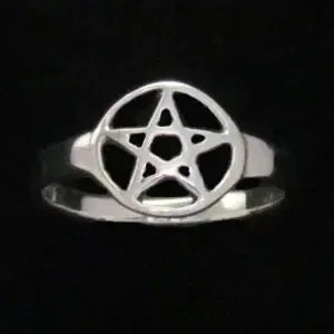 Sterling Silver Pentacle Ring Size 4-10 RS211A