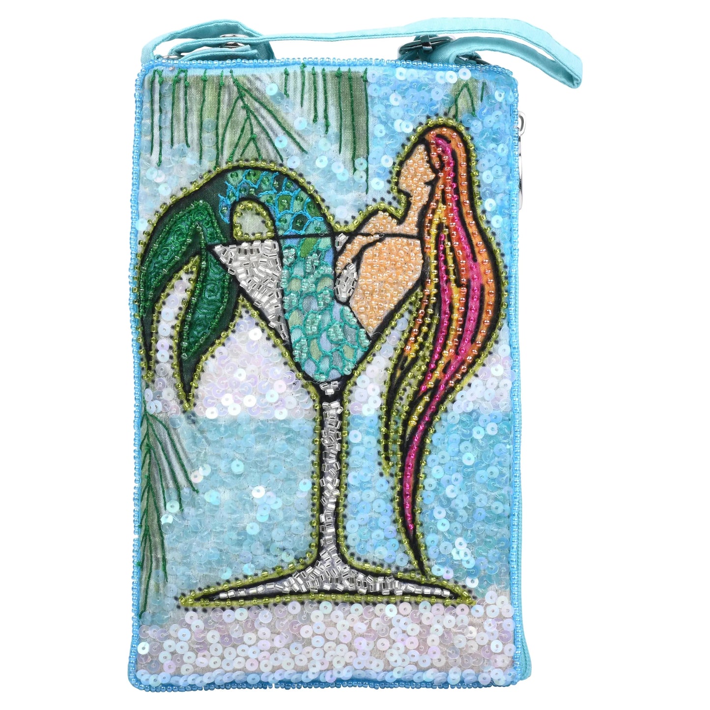 Mertini Mermaid Phone Cross Body Bag Purse Beaded Fair Trade