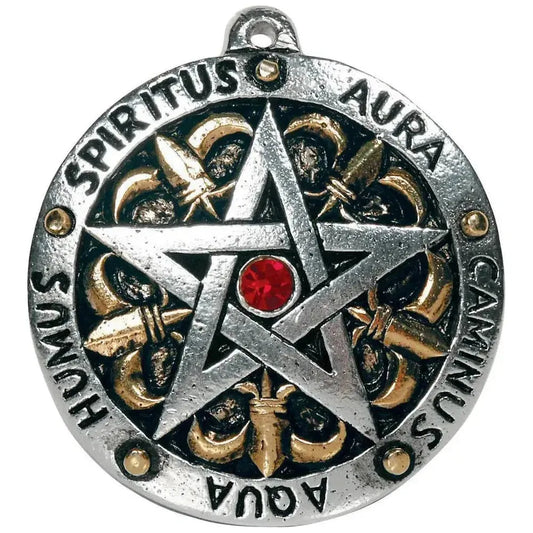 Sir Gawain's Glyph Pentagram Pewter Pentacle Pendant