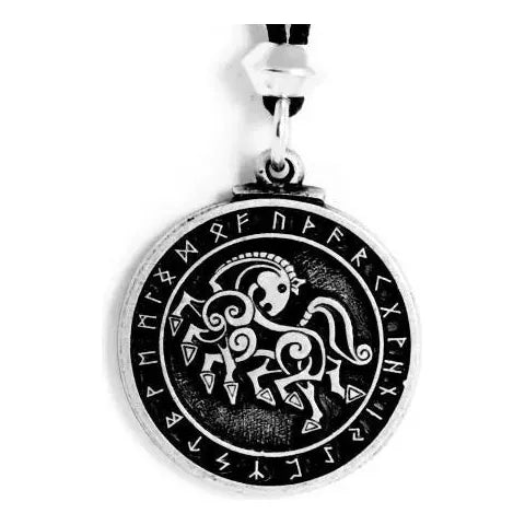 Sleipnir Odin's Horse Pewter Pendant