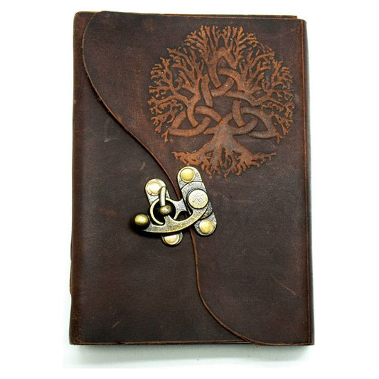 Soft Leather Tree of Life Embossed Journal or Book of Shadows