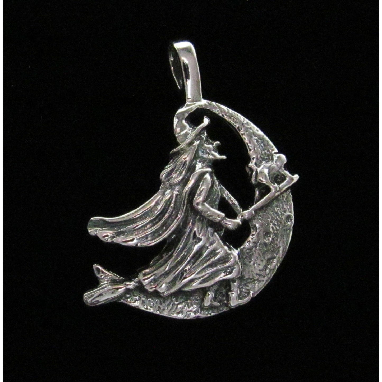 Sterling Silver Witch's Moon Pendant