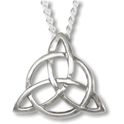 Triquetra Pendant with "Blessed Be" inscribed on the back in fine print.