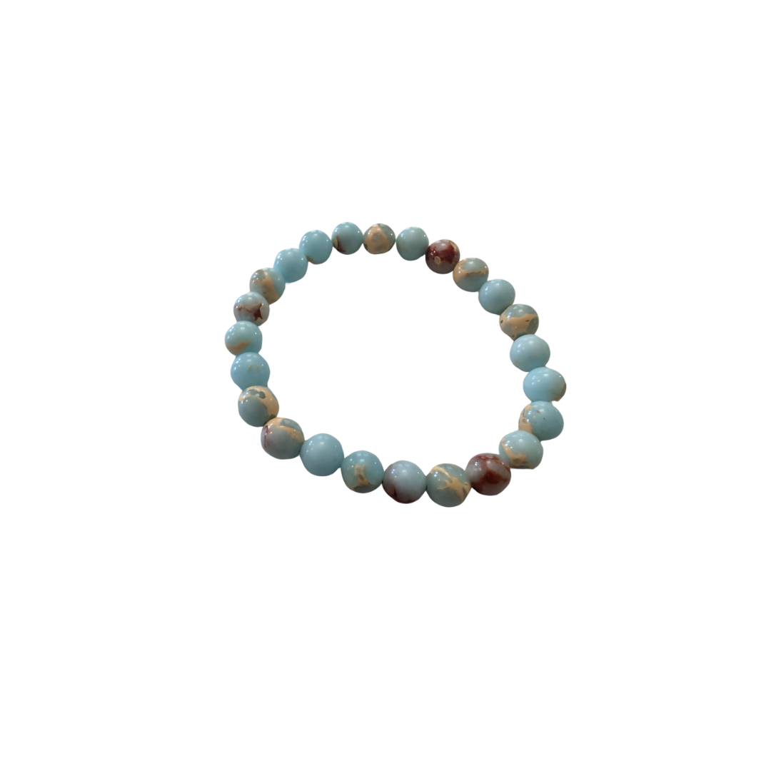 Aqua Terra Jasper Beaded Bracelet for emotional support