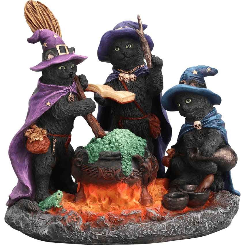 Lisa Parker Magical Cat  Black Cats and Cauldron Statue