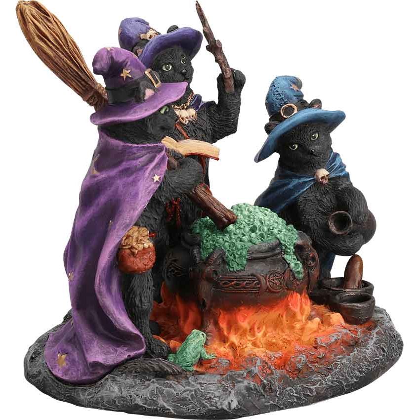 Lisa Parker Magical Cat  Black Cats and Cauldron Statue