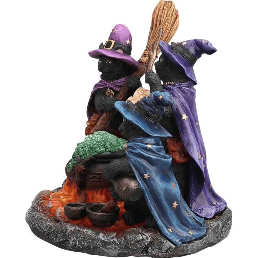 Lisa Parker Magical Cat  Black Cats and Cauldron Statue