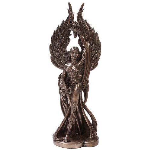 Bronze Finish Celtic Morrigan War Goddess Statue by Maxine Miller