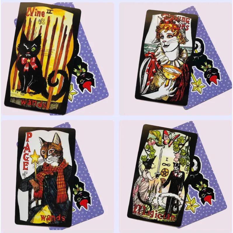 Witchy Cat Tarot Deck by Dame Darcy, small press