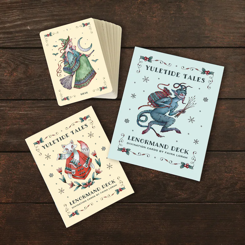 Yuletide Tales Lenormand Yule Divination Deck by Faina Lorah