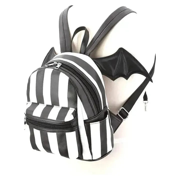 Mini Striped Backpack Bat Wing Striped Mini Backpack – My Store