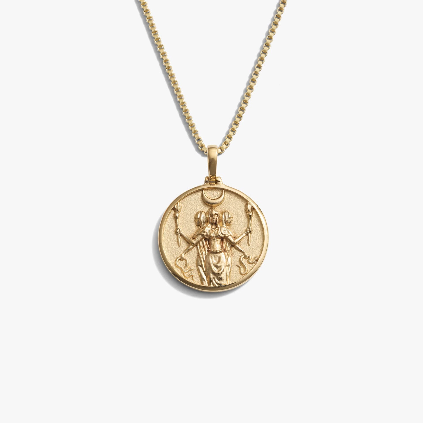 Goddess Hecate for Witchcraft & Transformation Vermeil Necklace
