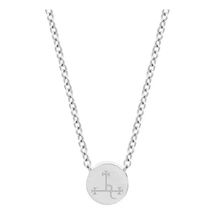 Very Dainty Lilith Sigil Mini Pendant Necklace Sterling Silver